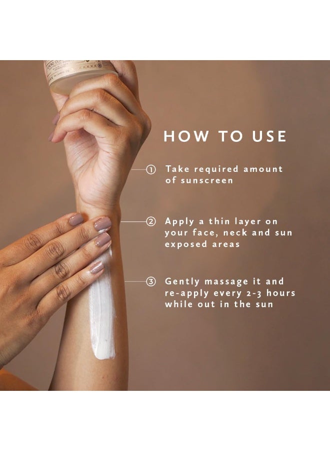 Old School Rituals SPF 36 PA+++ Sun-Protect Mousse | Sunscreen with Almond, Olive & Coconut Extracts | Lightweight & Hydrating Formula for Sun Protection, Tanning Prevention & Skin Nourishment for All Skin Types | 50g - Image 2